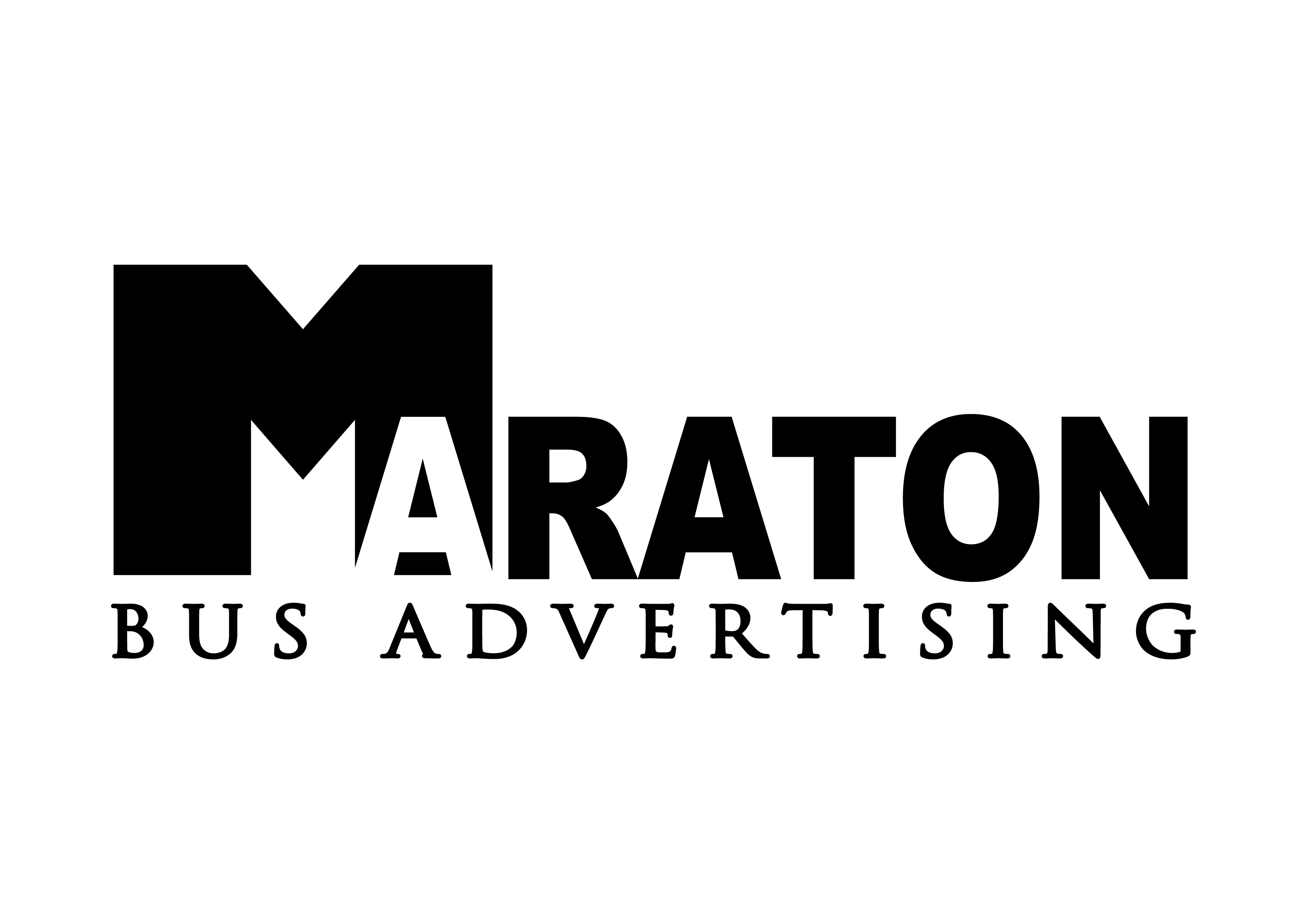 Maraton Bus Advertising Logo-crno